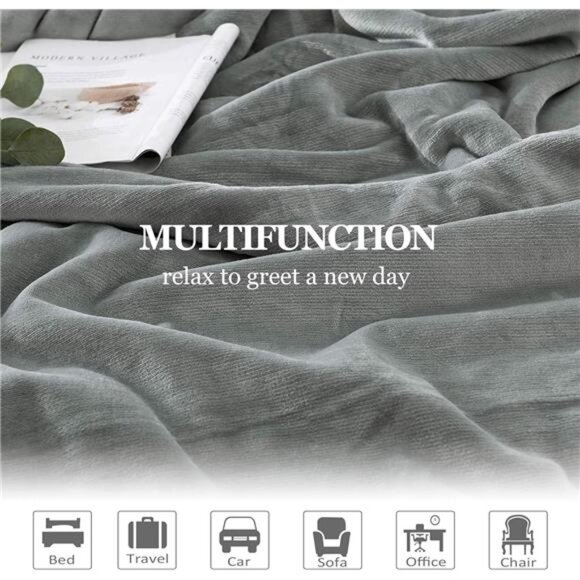 Sherpa Blanket Twin Thick Warm Blanket for Winter Bed Super Soft Fuzzy - Picture 6 of 7